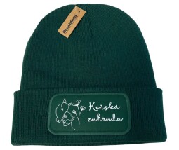 Zimní čepice -  lahvově  zelená